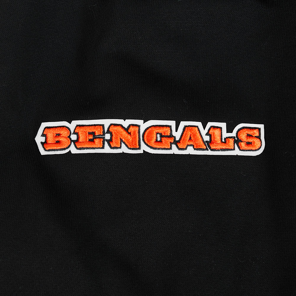 NFL CINCINNATI BENGALS SCRIPT TAIL MEN'S RIB FLC PO HOODIE (BLACK/ORANGE) - Image 14