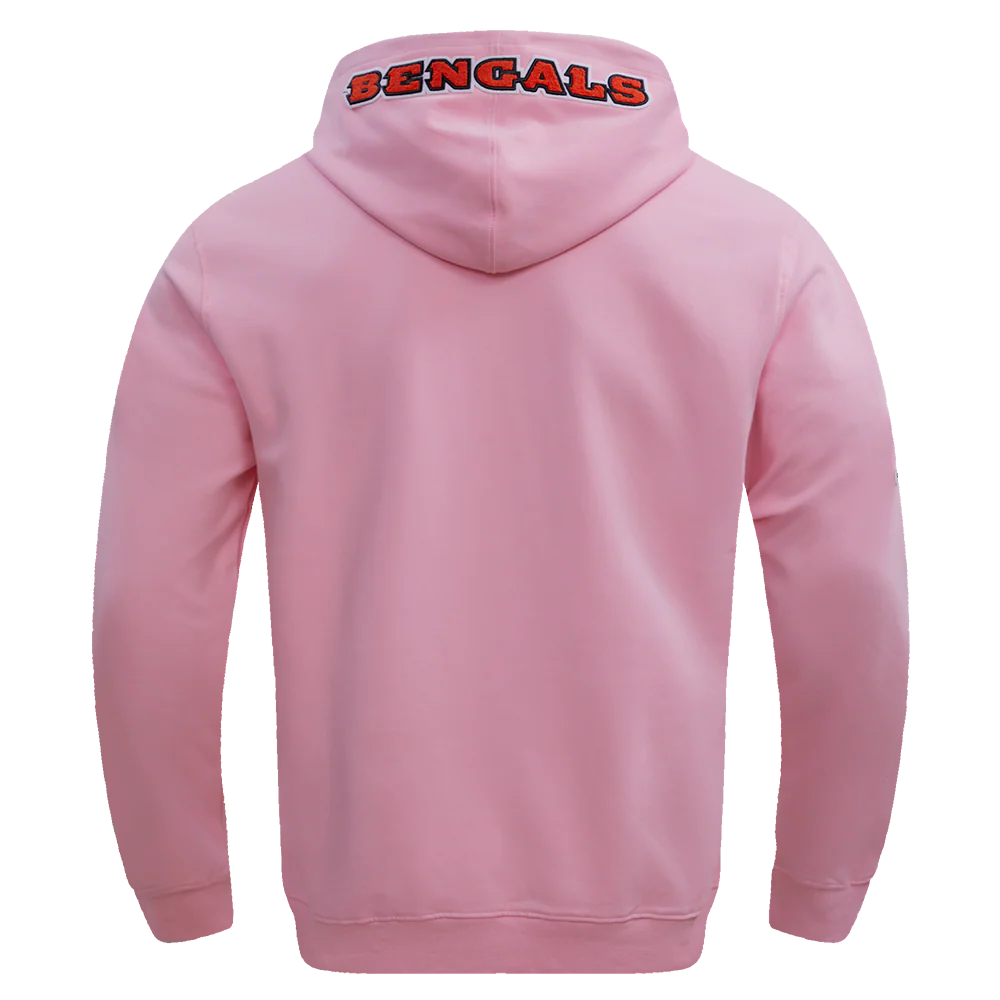 NFL CINCINNATI BENGALS CLASSIC CHENILLE MEN'S PULLOVER HOODIE (PINK) - Image 4