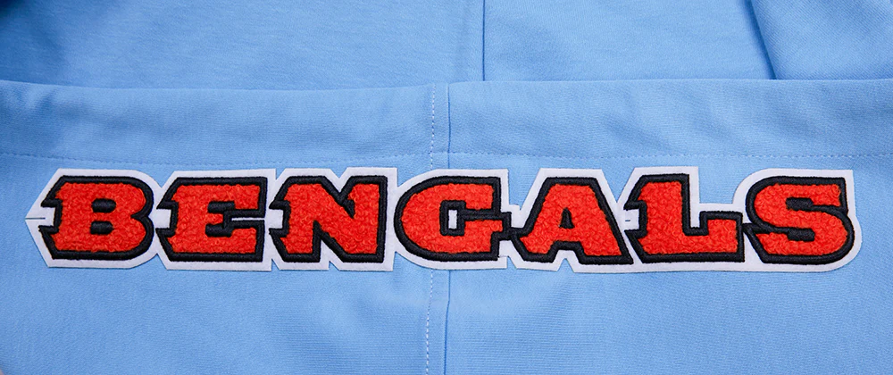 NFL CINCINNATI BENGALS CLASSIC CHENILLE FULL ZIP HOODIE (UNIVERSITY BLUE) - Image 5