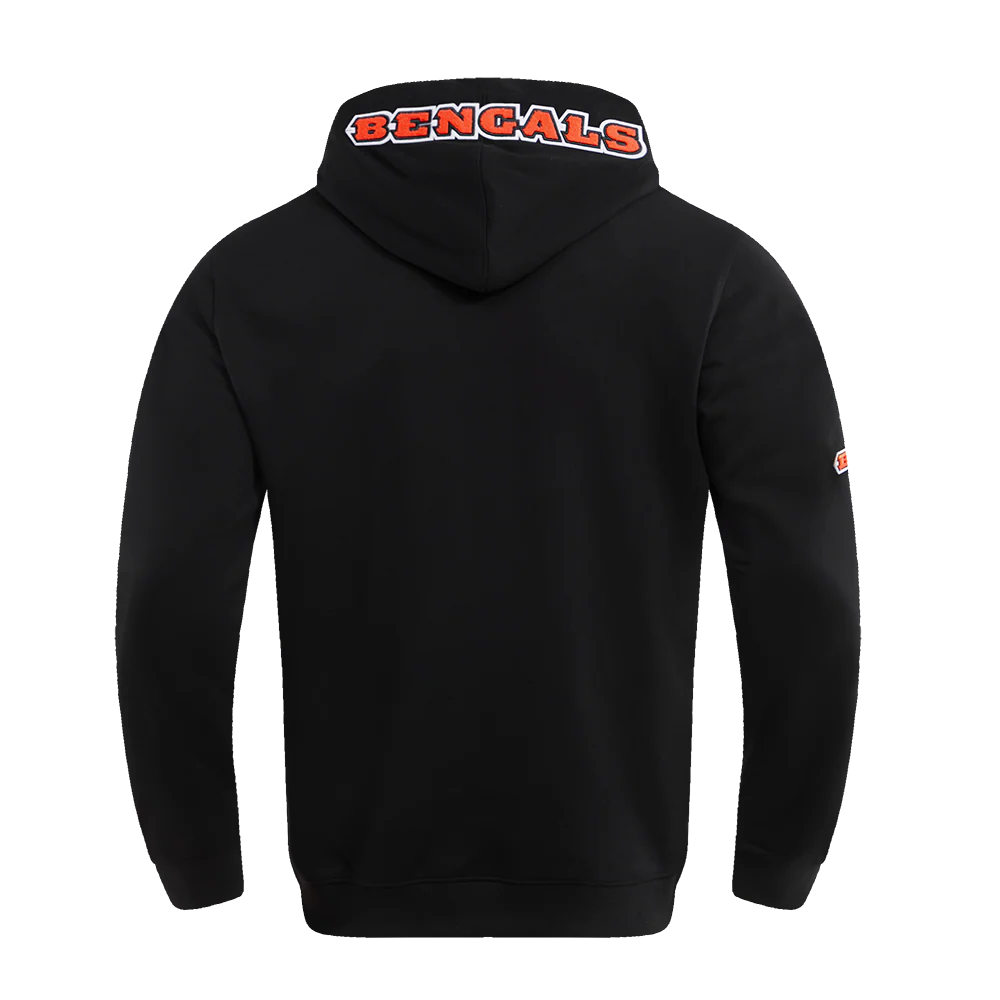 NFL CINCINNATI BENGALS JOE BURROW #9 MEN'S PULLOVER HOODIE (BLACK) - Image 2