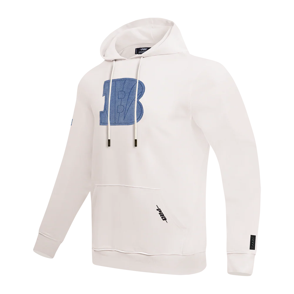 NFL CINCINNATI BENGALS VARSITY BLUES MEN'S FLC PO HOODIE (LINEN) - Image 4