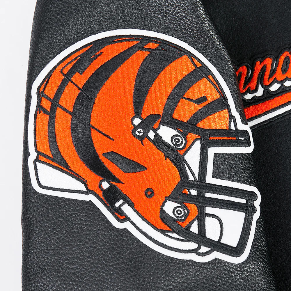 NFL CINCINNATI BENGALS SCRIPT TAIL MEN'S RIB WOOL VARSITY (BLACK/ORANGE) - Image 15