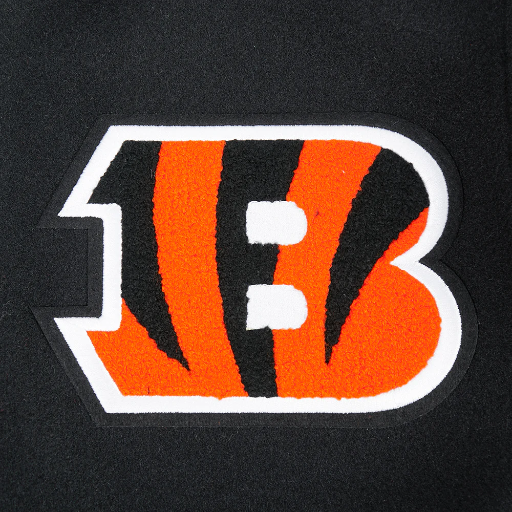 NFL CINCINNATI BENGALS SCRIPT TAIL MEN'S RIB WOOL VARSITY (BLACK/ORANGE) - Image 7