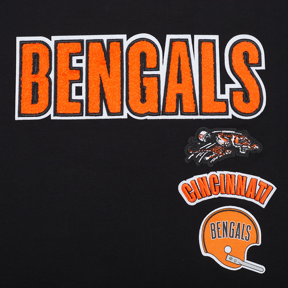 NFL CINCINNATI BENGALS RETRO CLASSIC WOMEN'S BOXY TEE (BLACK) - Image 5