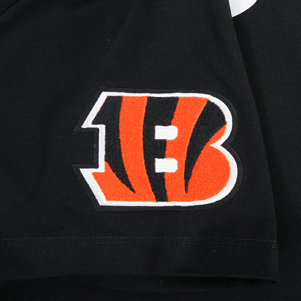 NFL CINCINNATI BENGALS JOE BURROW #9 CLASSIC PNN WOMEN'S SJ BOXY TEE (BLACK) - Image 6