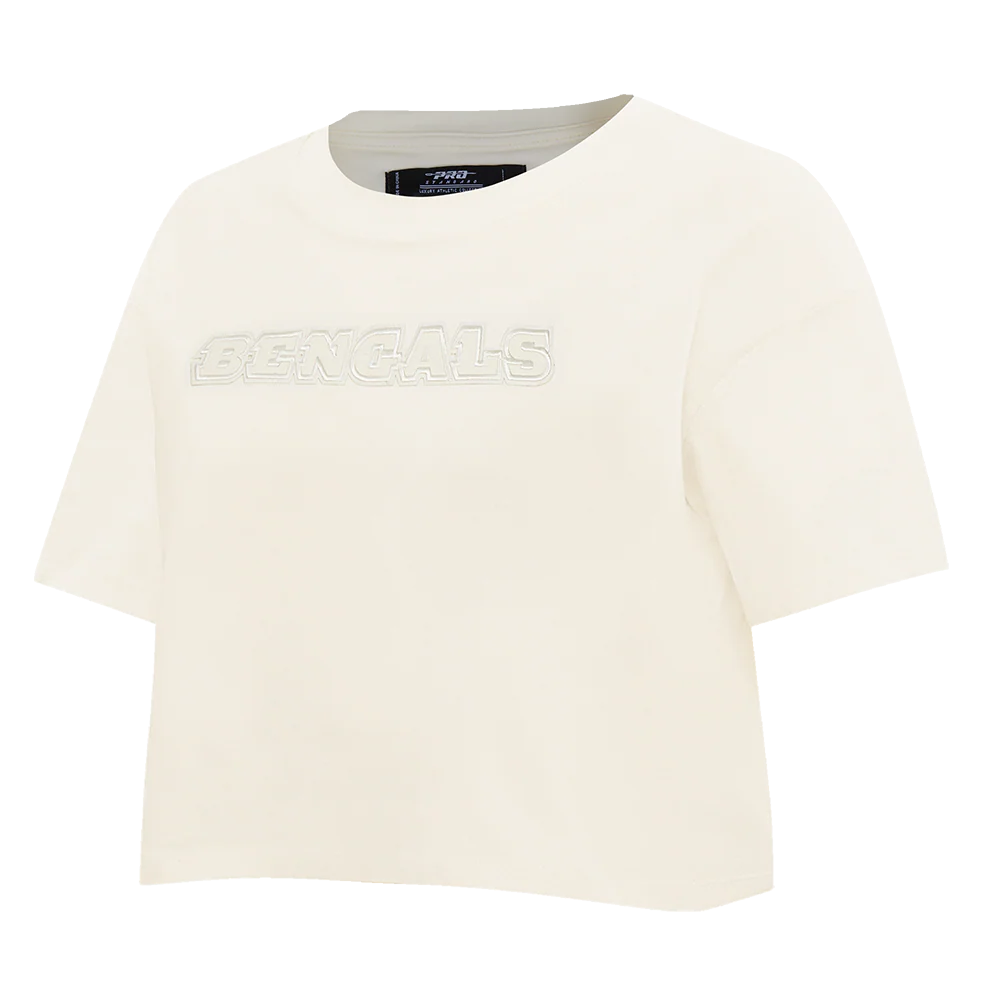 NFL CINCINNATI BENGALS NEUTRAL WOMEN'S BOXY TEE (EGGSHELL) - Image 2
