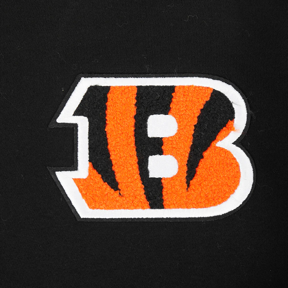 NFL CINCINNATI BENGALS CLASSIC CHENILLE BIG BOY'S FLEECE PO HOODIE (BLACK) - Image 6