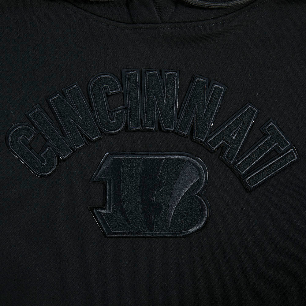 NFL CINCINNATI BENGALS TRIPLE BLACK WOMEN'S FLC PO HOODIE (TRIPLE BLACK WOMEN'S) - Image 5