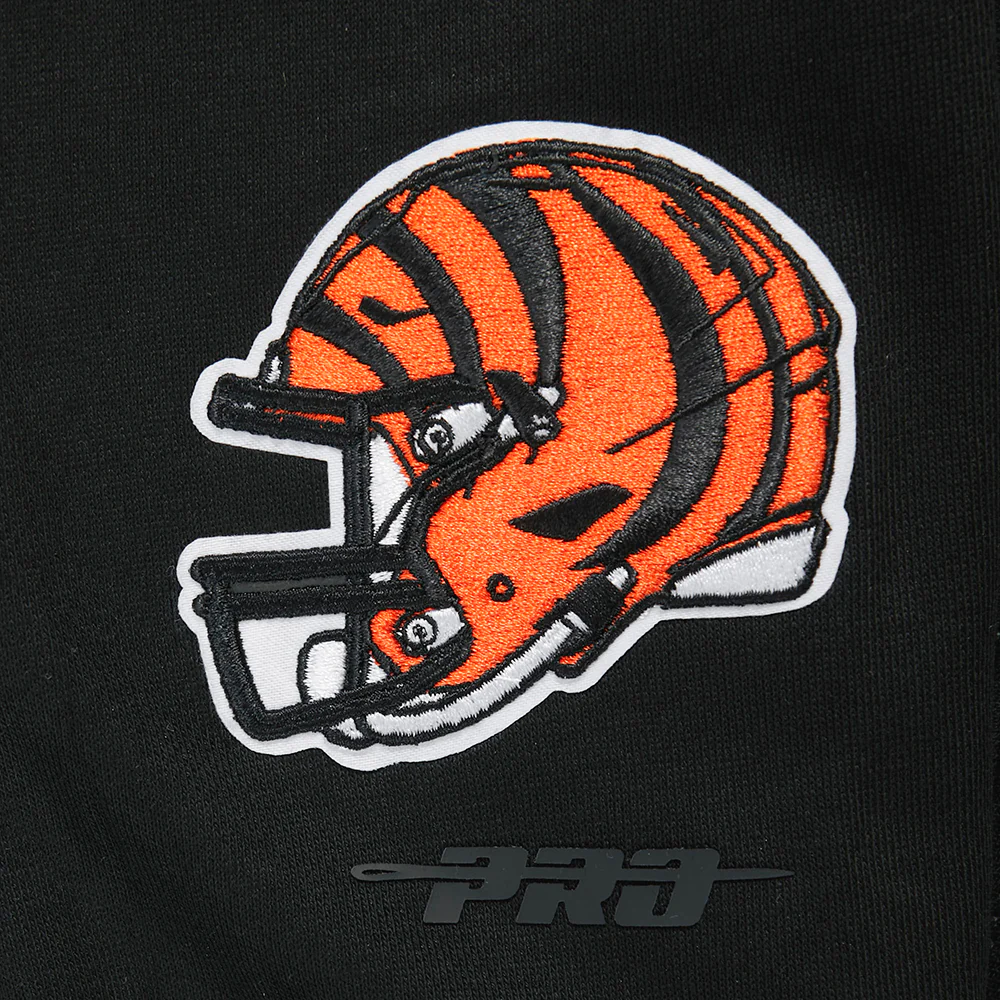 NFL CINCINNATI BENGALS MASHUP WOMEN'S RIB CROPPED PO HOODIE (BLACK) - Image 15