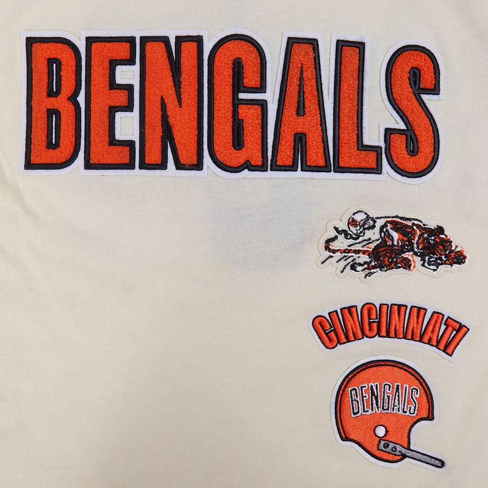 NFL CINCINNATI BENGALS RETRO CLASSIC LITTLE BOY'S SS TAPING TEE (EGGSHELL/ BLACK) - Image 5