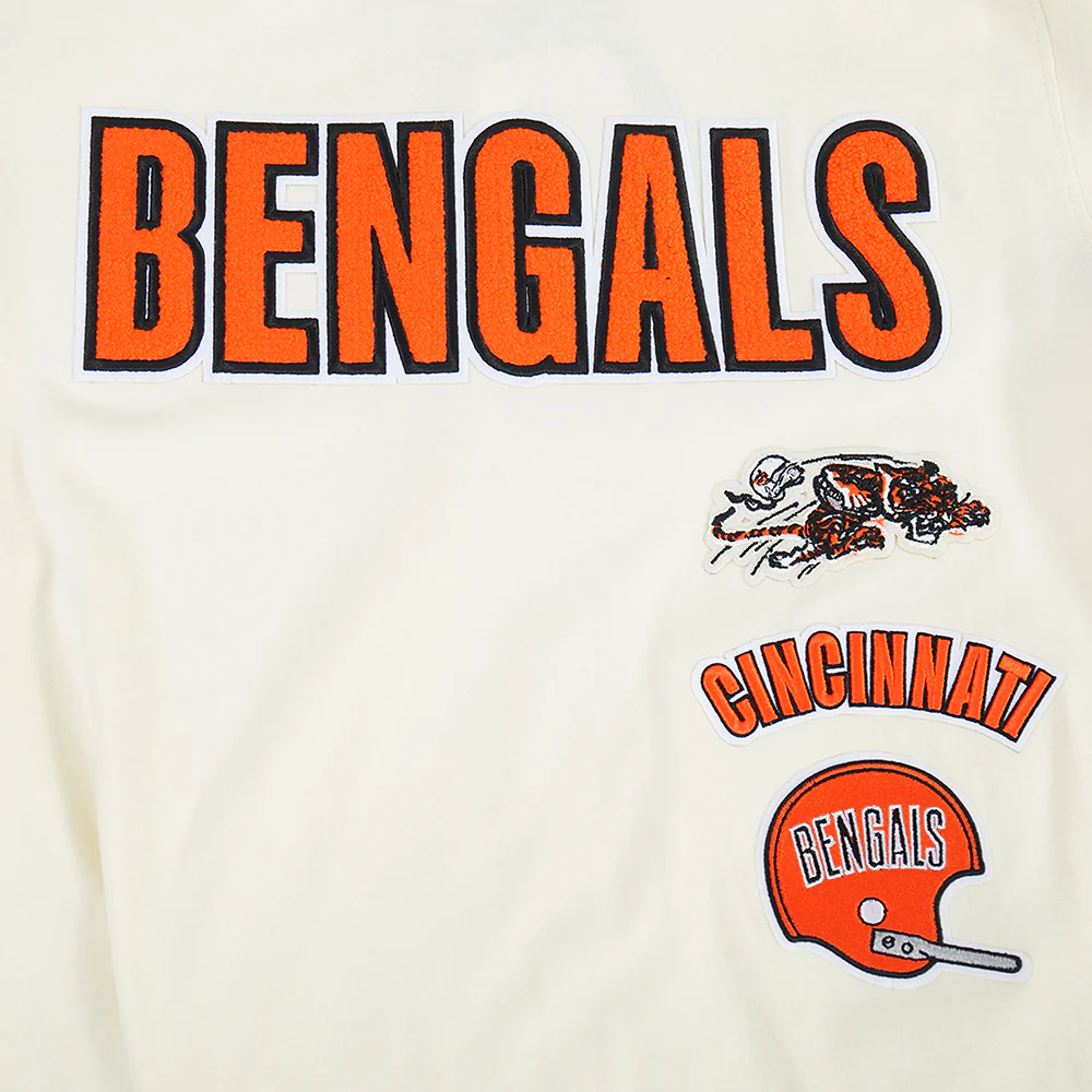 NFL CINCINNATI BENGALS RETRO CLASSIC LITTLE BOY'S SS STRIPED RIB TEE (EGGSHELL/ BLACK) - Image 7