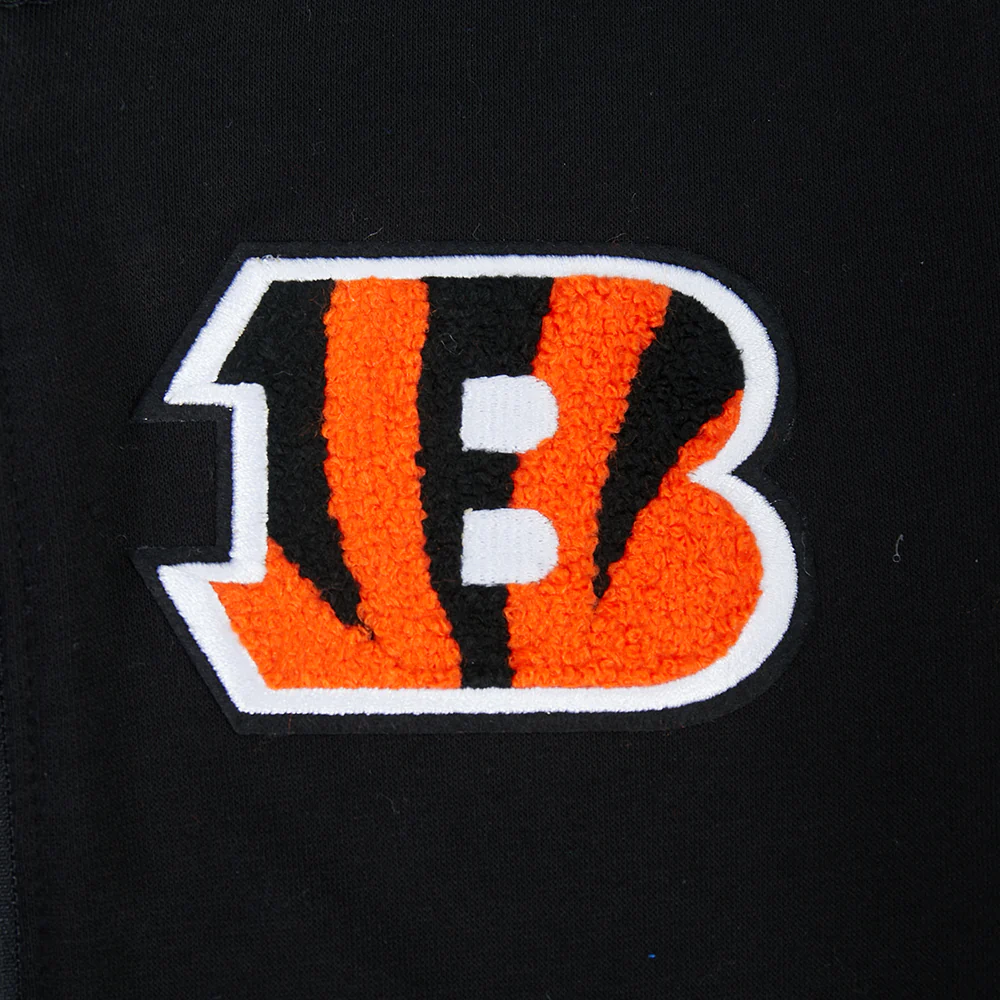 NFL CINCINNATI BENGALS CLASSIC LITTLE BOY'S FLC FZ HOODIE (BLACK) - Image 5