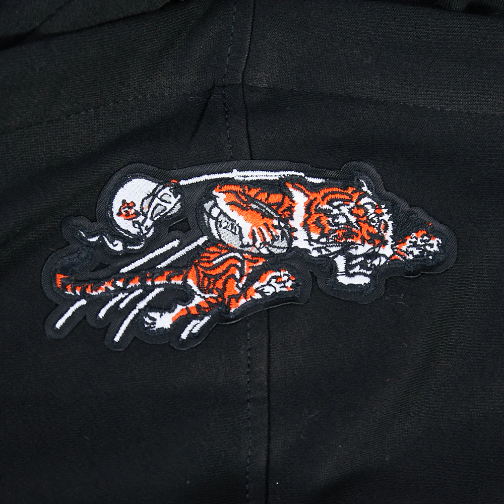 NFL CINCINNATI BENGALS RETRO CLASSIC LITTLE BOYS RIB FLEECE PULLOVER HOODIE (BLACK/ORANGE) - Image 7
