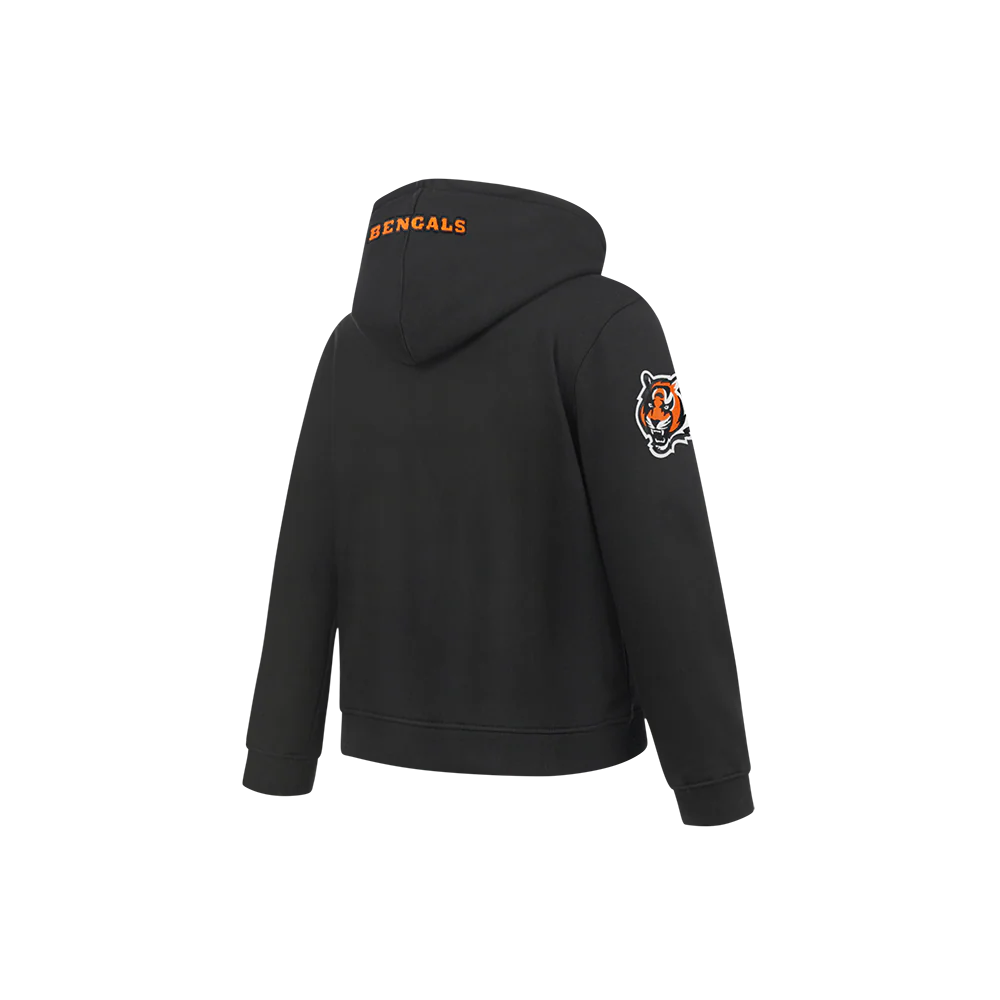 NFL CINCINNATI BENGALS CLASSIC CHENILLE LITTLE BOY'S FLEECE PO HOODIE (BLACK) - Image 4