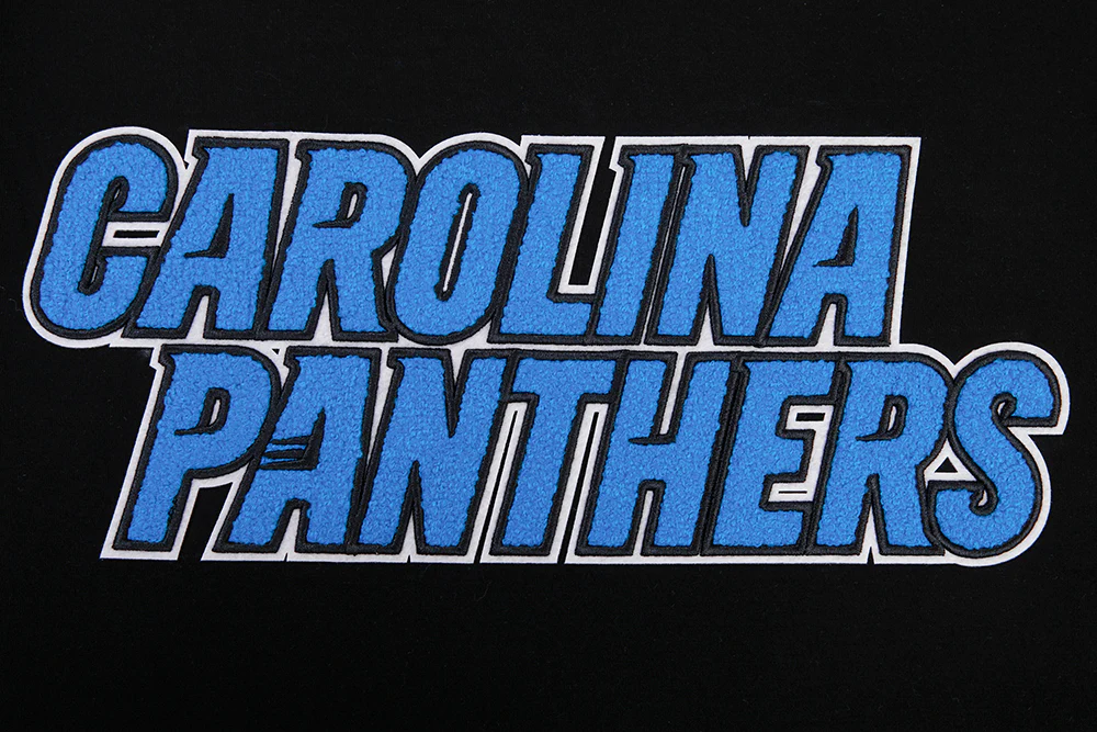 NFL CAROLINA PANTHERS CLASSIC CHENILLE MEN'S TEE (BLACK) - Image 5