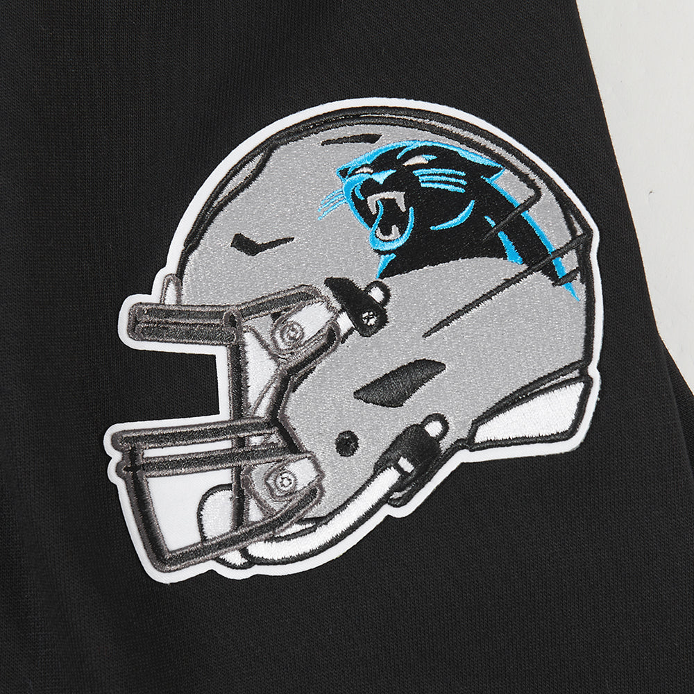 NFL CAROLINA PANTHERS SCRIPT TAIL MEN'S RIB FLC PO HOODIE (BLACK) - Image 16