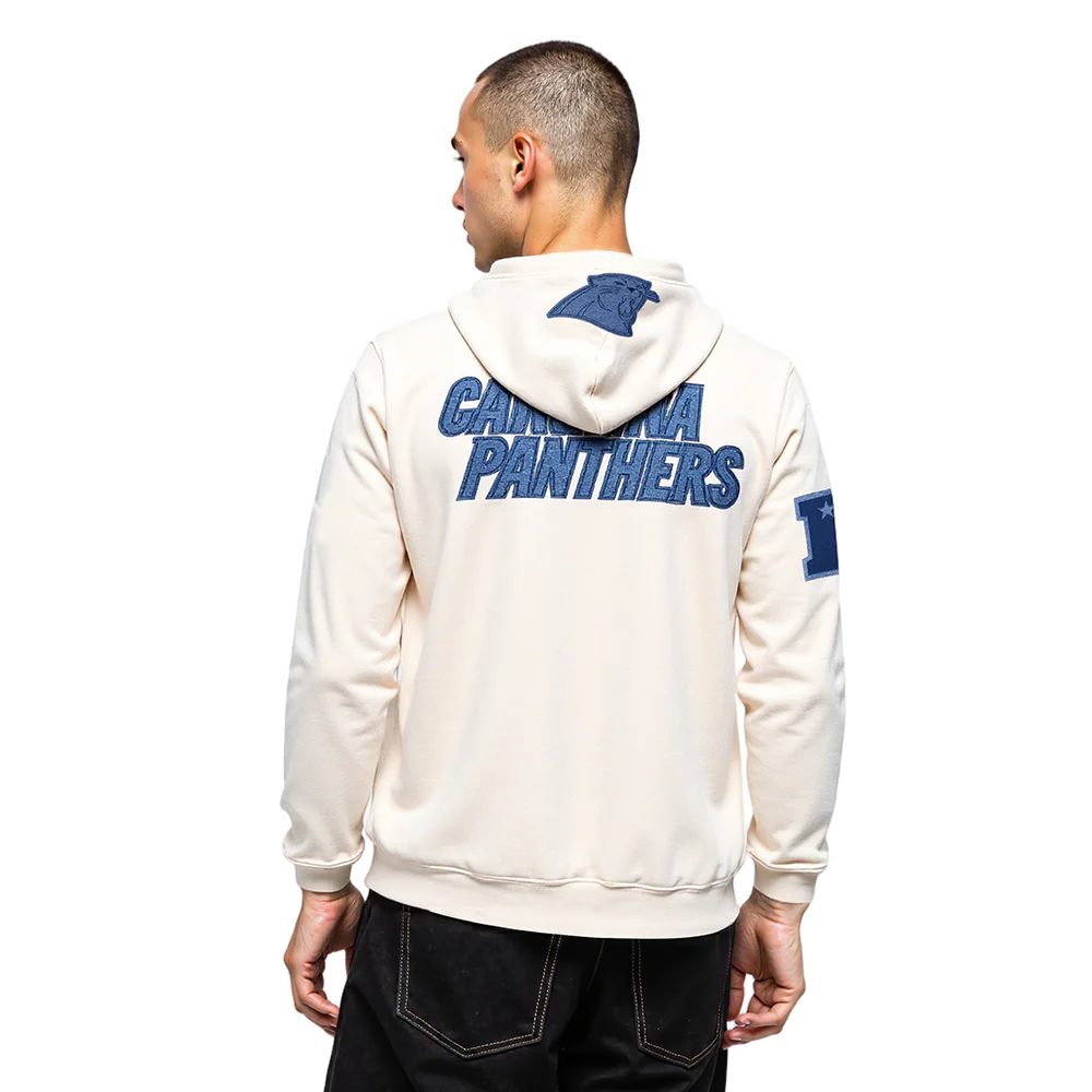 NFL CAROLINA PANTHERS VARSITY BLUES MEN'S FLC PO HOODIE (LINEN) - Image 12