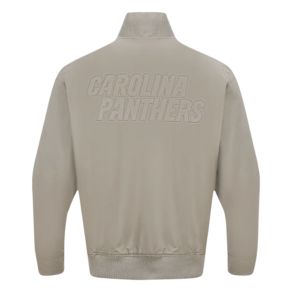 NFL CAROLINA PANTHERS NEUTRAL MEN'S TWILL JACKET (TAUPE) - Image 3