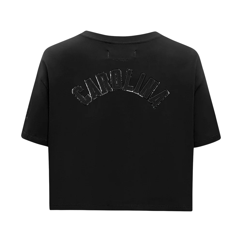 NFL CAROLINA PANTHERS TRIPLE BLACK WOMEN'S SINGLE JERSEY BOXY TEE (TRIPLE BLACK WOMEN'S) - Image 3