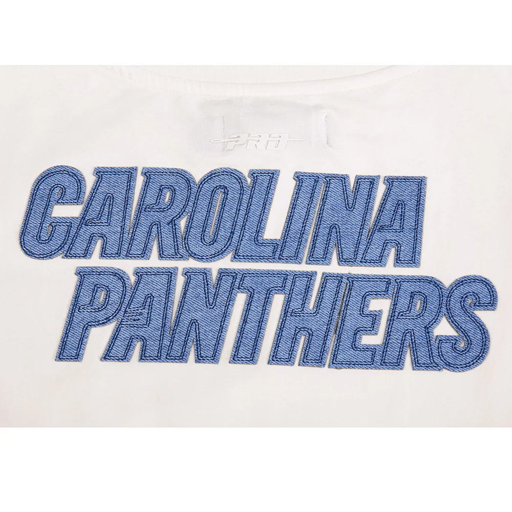 NFL CAROLINA PANTHERS VARSITY BLUES WOMEN'S SJ BOXY TEE (LINEN) - Image 8
