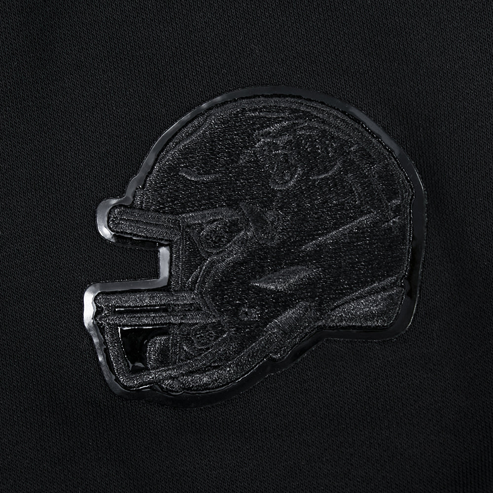 NFL CAROLINA PANTHERS TRIPLE BLACK WOMEN'S FLC CREWNECK (TRIPLE BLACK WOMEN'S) - Image 5