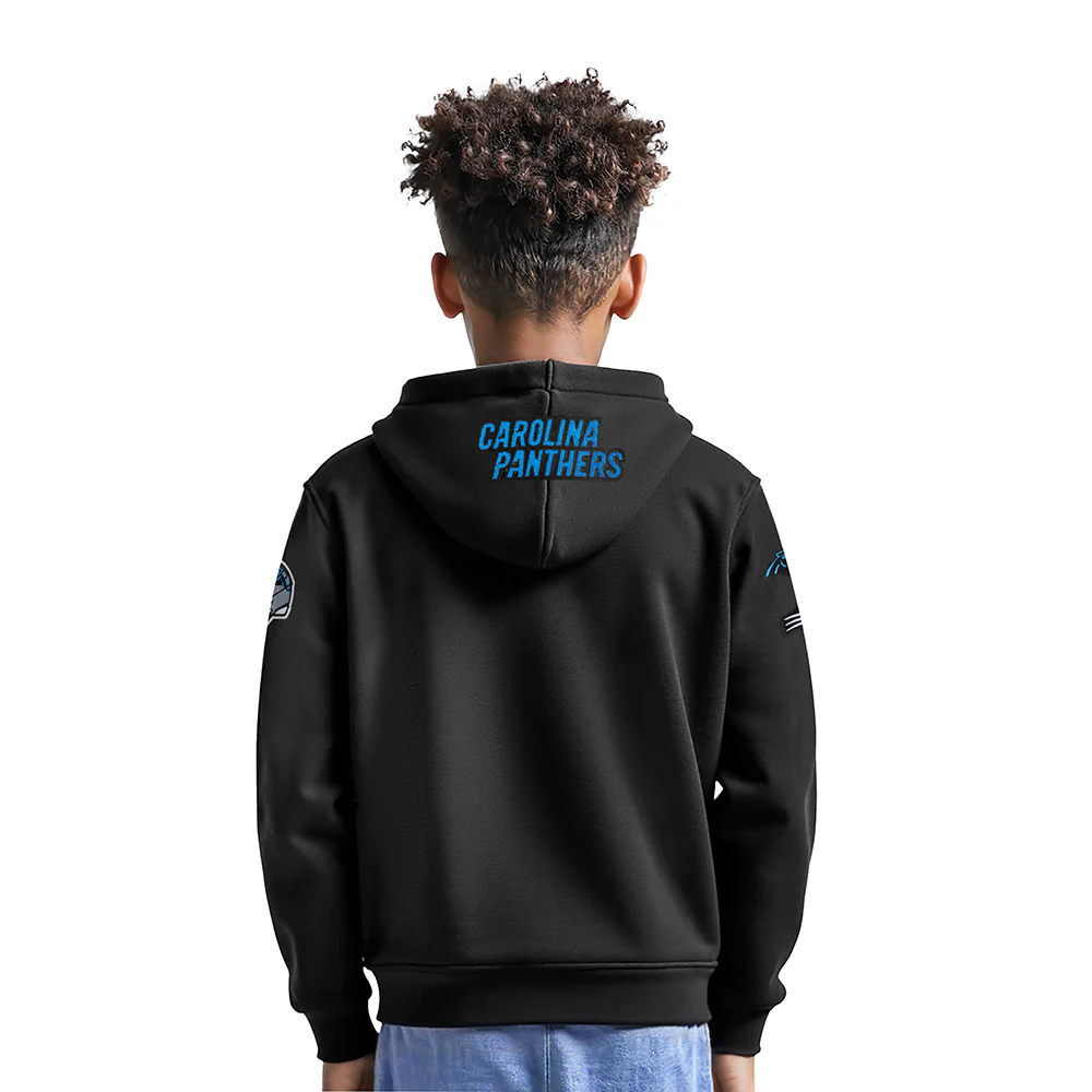 NFL CAROLINA PANTHERS CLASSIC LITTLE BOYS FLEECE PULLOVER HOODIE (BLACK) - Image 2