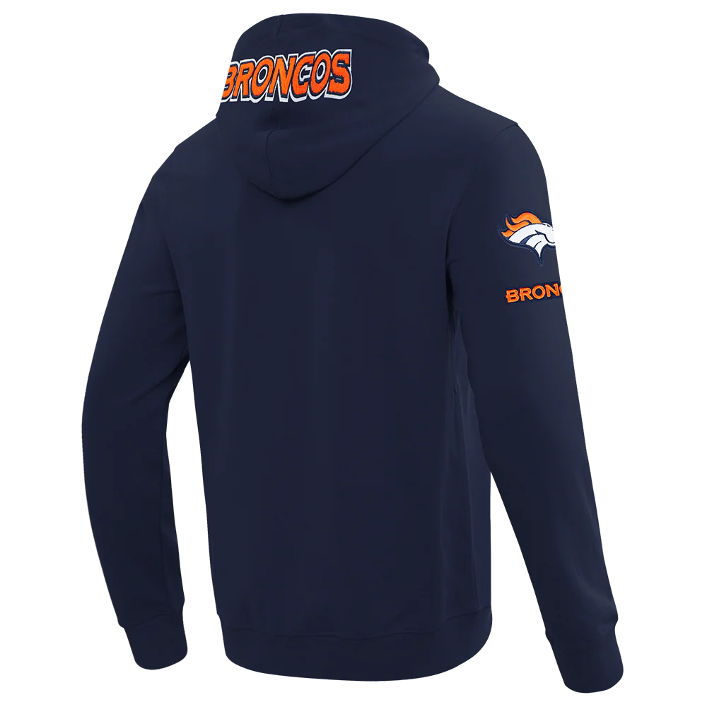 NFL DENVER BRONCOS CLASSIC CHENILLE ZIP PO HOODIE (MIDNIGHT NAVY) - Image 4
