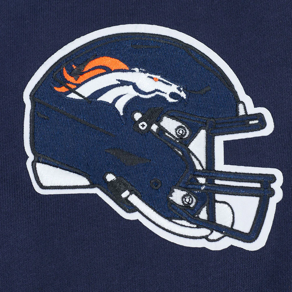 NFL DENVER BRONCOS OLD ENGLISH MEN'S PO HOODIE (MIDNIGHT NAVY) - Image 5