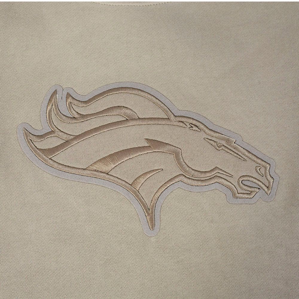 NFL DENVER BRONCOS NEUTRAL MEN'S DROP SHOULDER FLC CREWNECK (TAUPE) - Image 14
