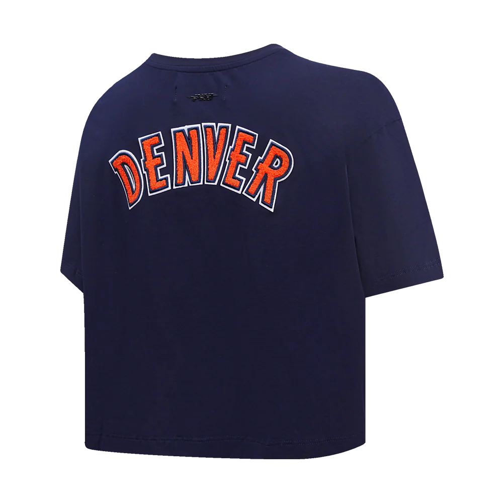 NFL DENVER BRONCOS CLASSIC WOMEN'S SINGLE JERSEY BOXY TEE (MIDNIGHT NAVY) - Image 3