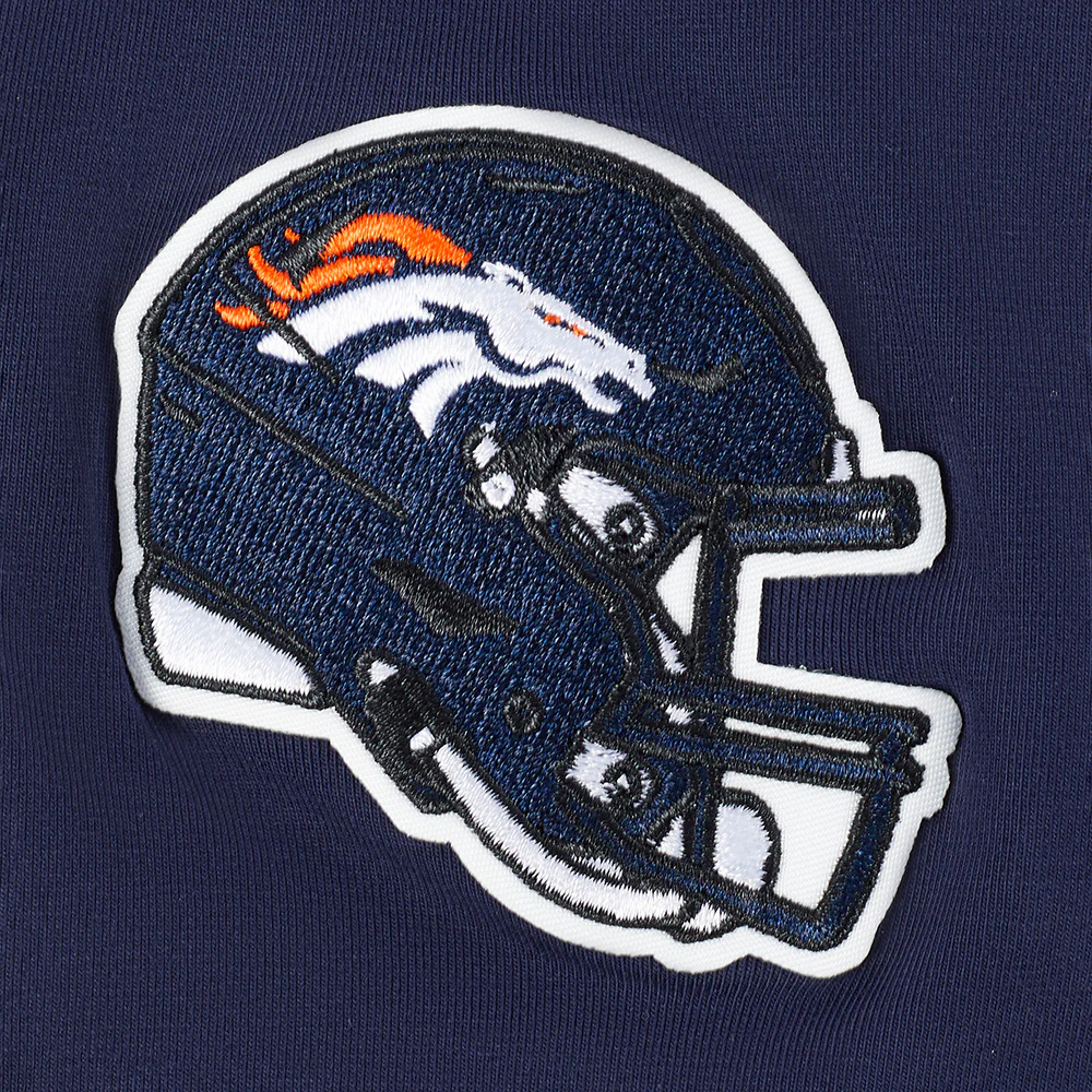 NFL DENVER BRONCOS CLASSIC SHORT SLEEVE WOMEN'S SINGLE JERSEY SLIM FIT TEE (MIDNIGHT NAVY) - Image 6