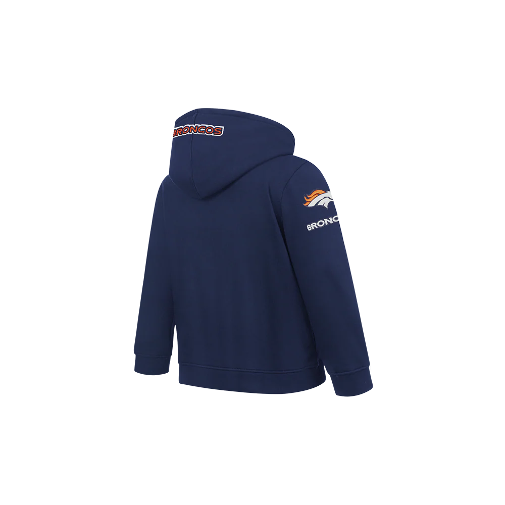 NFL DENVER BRONCOS CLASSIC TODDLER BOYS FLEECE PULLOVER HOODIE (MIDNIGHT NAVY) - Image 4