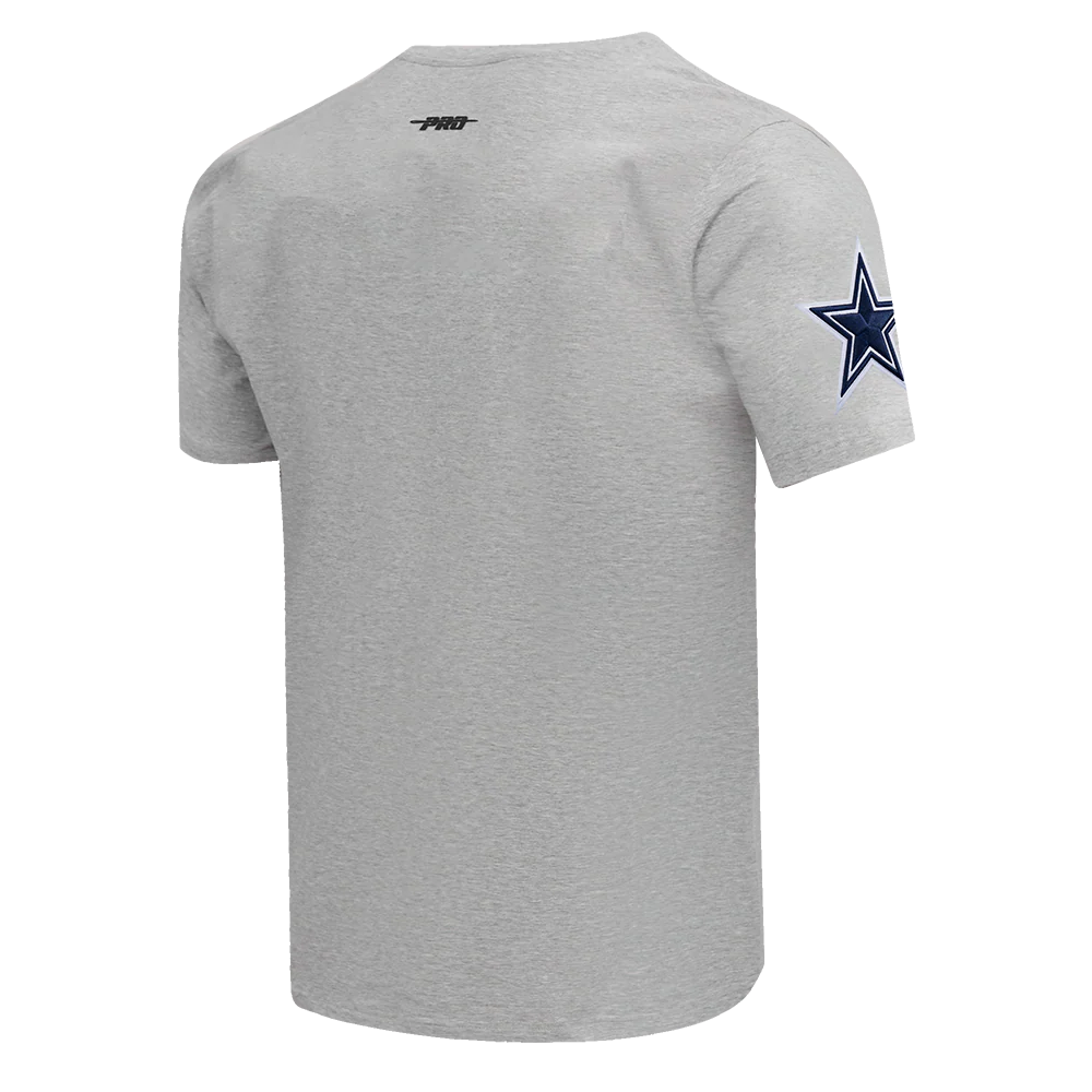 NFL DALLAS COWBOYS SCRIPT TAIL MEN'S TEE (HEATHER GREY) - Image 3