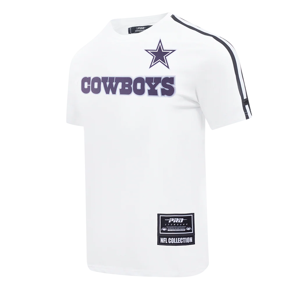 NFL DALLAS COWBOYS LOGO CLASSIC MESH PRO TEAM TAPING SHIRT (WHITE/MIDNIGHT NAVY) - Image 2