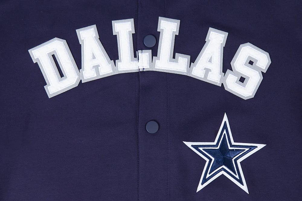 NFL DALLAS COWBOYS CLASSIC MEN'S WARM UP JACKET (MIDNIGHT NAVY) - Image 5