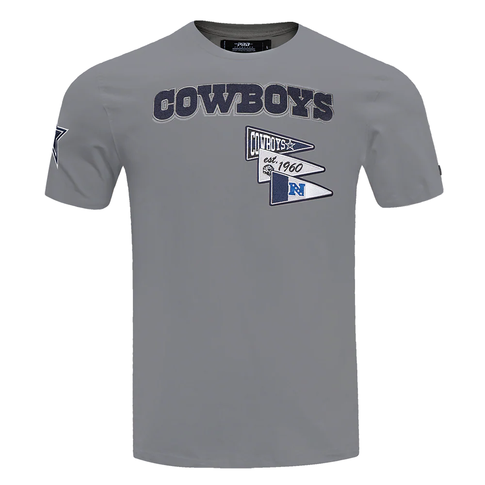 NFL DALLAS COWBOYS TEAM PENNANTS MEN'S WORDMARK TEE (GRAY)