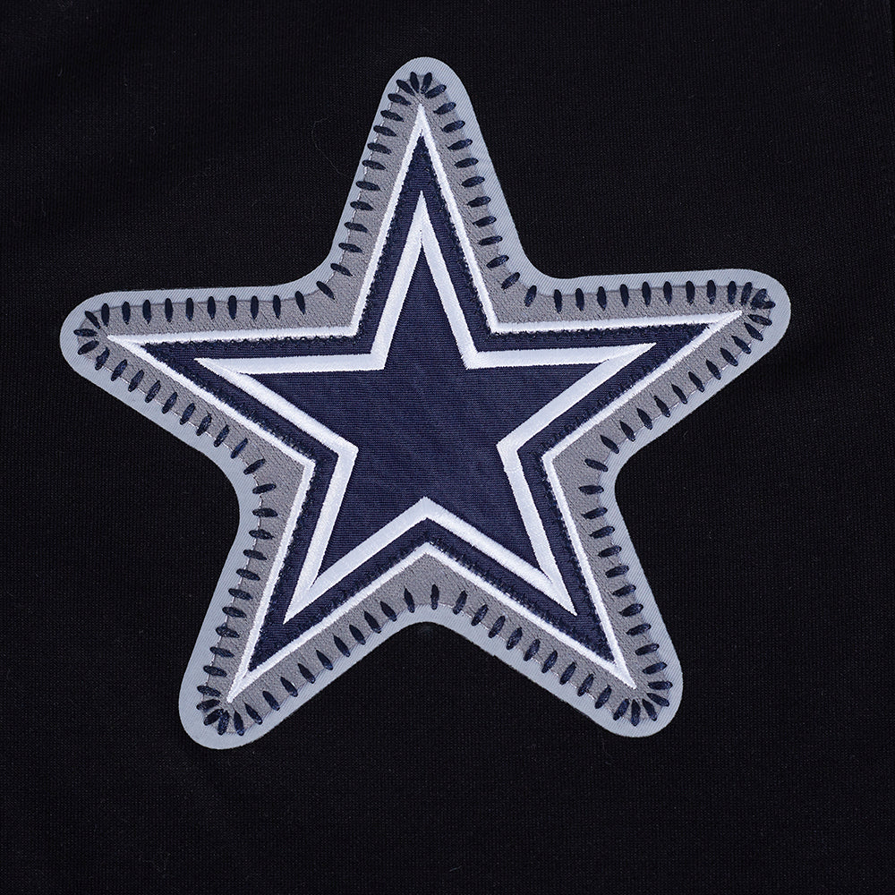 NFL DALLAS COWBOYS DIY PICK STITCH MEN'S DOUBLE KNIT SHORT SLEEVE JACKET (BLACK) - Image 5