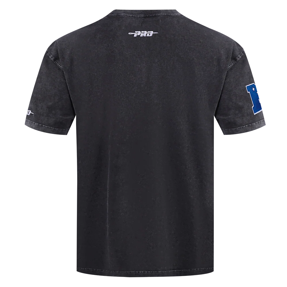 NFL DALLAS COWBOYS CHROME MEN'S COTTON JERSEY DROP SHOULDER TEE (WASHED BLACK) - Image 3