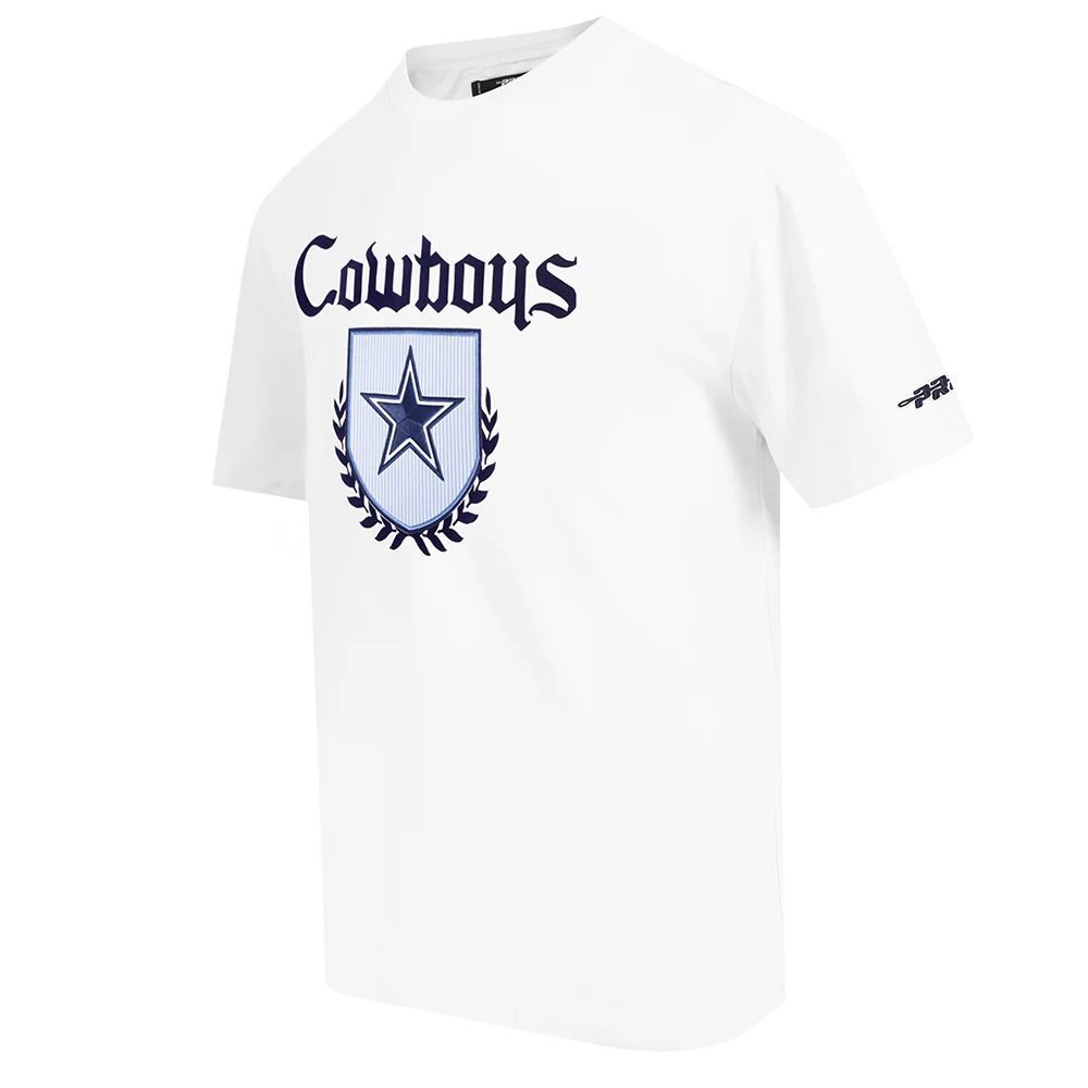 NFL DALLAS COWBOYS COUNTRY CLUB MEN'S COTTON JERSEY DROP SHOULDER TEE (WHITE) - Image 2