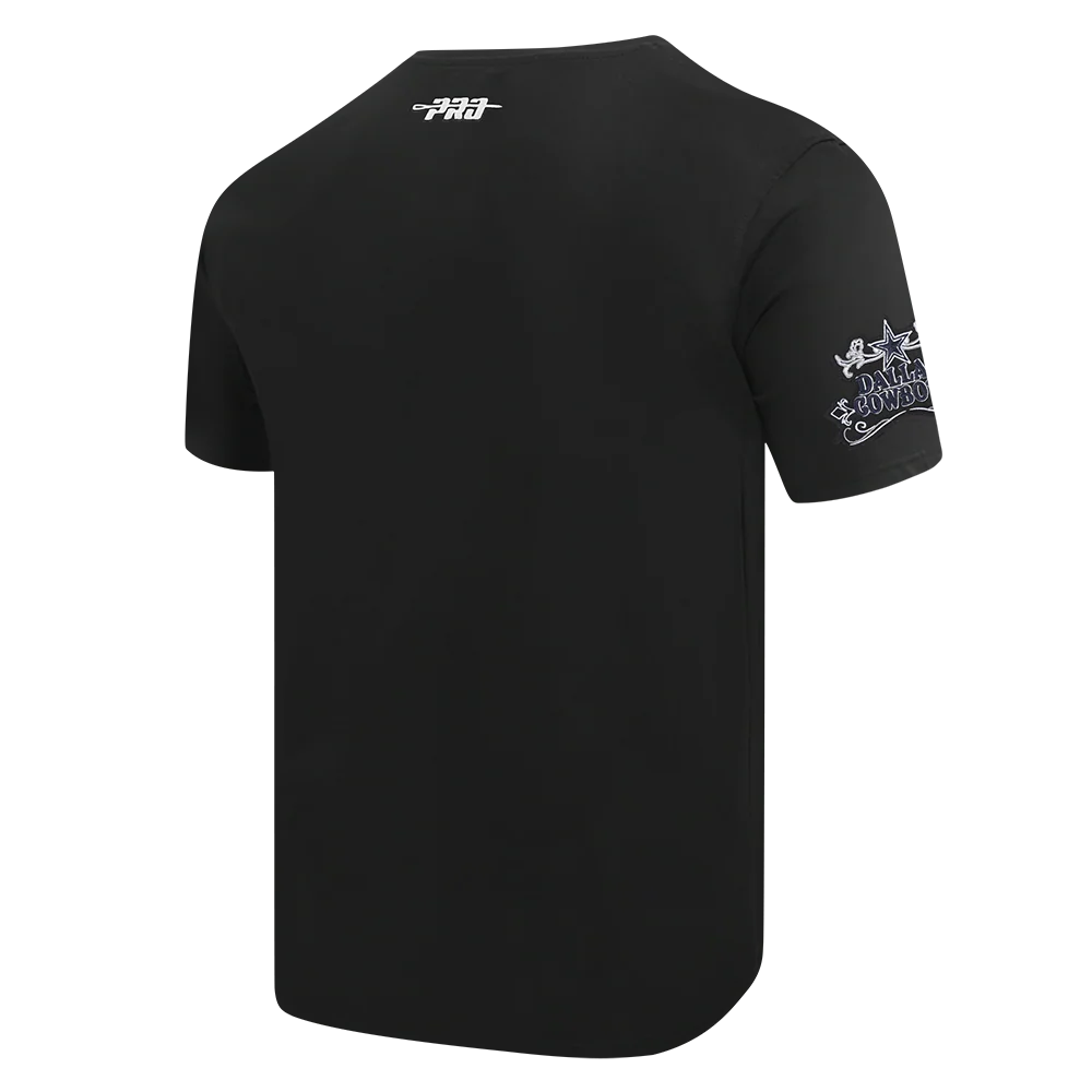 NFL DALLAS COWBOYS REBEL ATHLETICS STACKED LOGO MEN'S SJ TEE (BLACK) - Image 10