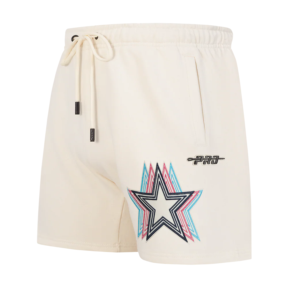 NFL DALLAS COWBOYS ECHO LOGO MEN'S FLEECE SHORT (EGGSHELL)