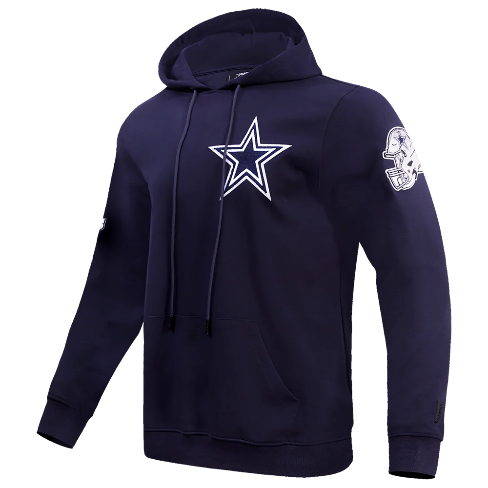 NFL DALLAS COWBOYS CLASSIC CHENILLE MEN'S PULLOVER HOODIE (MIDNIGHT NAVY) - Image 2