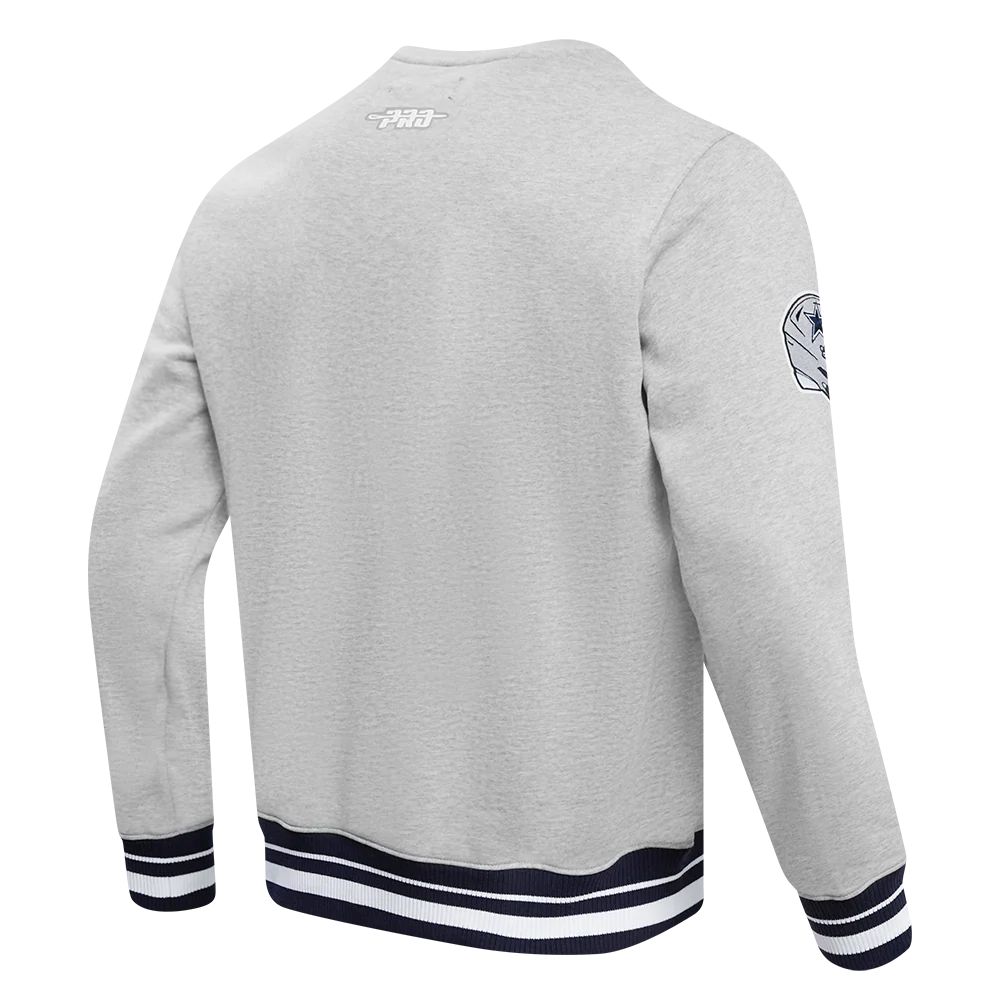 NFL DALLAS COWBOYS MASHUP MEN'S RIB CREWNECK (GRAY) - Image 4