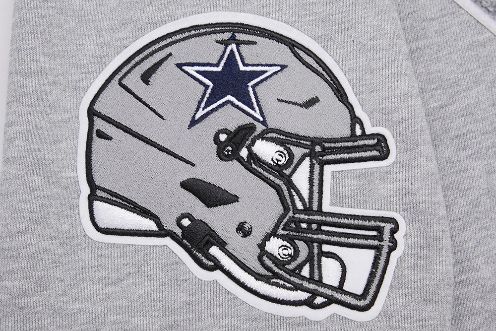 NFL DALLAS COWBOYS MASHUP MEN'S RIB PULLOVER HOODIE (HEATHER GREY/MIDNIGHT NAVY) - Image 7