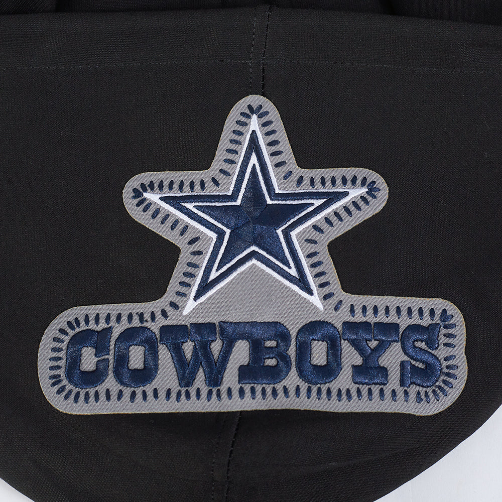 NFL DALLAS COWBOYS DIY PICK STITCH MEN'S DOUBLE KNIT PULLOVER HOODIE (BLACK) - Image 8