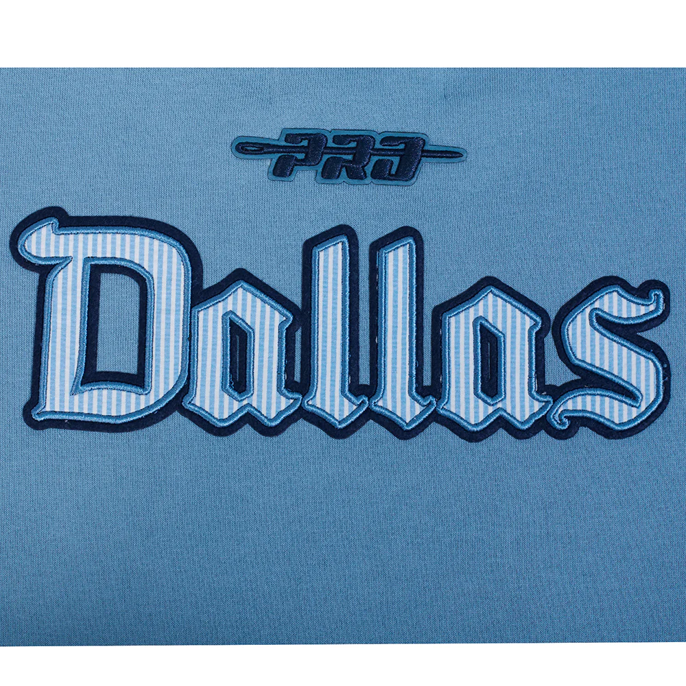 NFL DALLAS COWBOYS COUNTRY CLUB MEN'S DROP SHOULDER FLEECE CREWNECK (STEEL BLUE) - Image 8