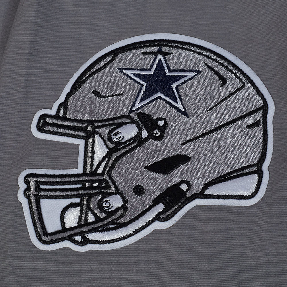 NFL DALLAS COWBOYS CLASSIC WIND SUIT MEN'S WOVEN FULL ZIP PULLOVER HOODIE (GRAY) - Image 19