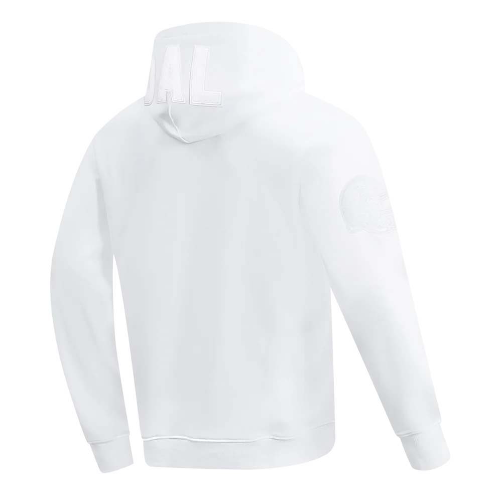 NFL DALLAS COWBOYS WHITE OUT MEN'S DOUBLE KNIT PULLOVER HOODIE (WHITE) - Image 4