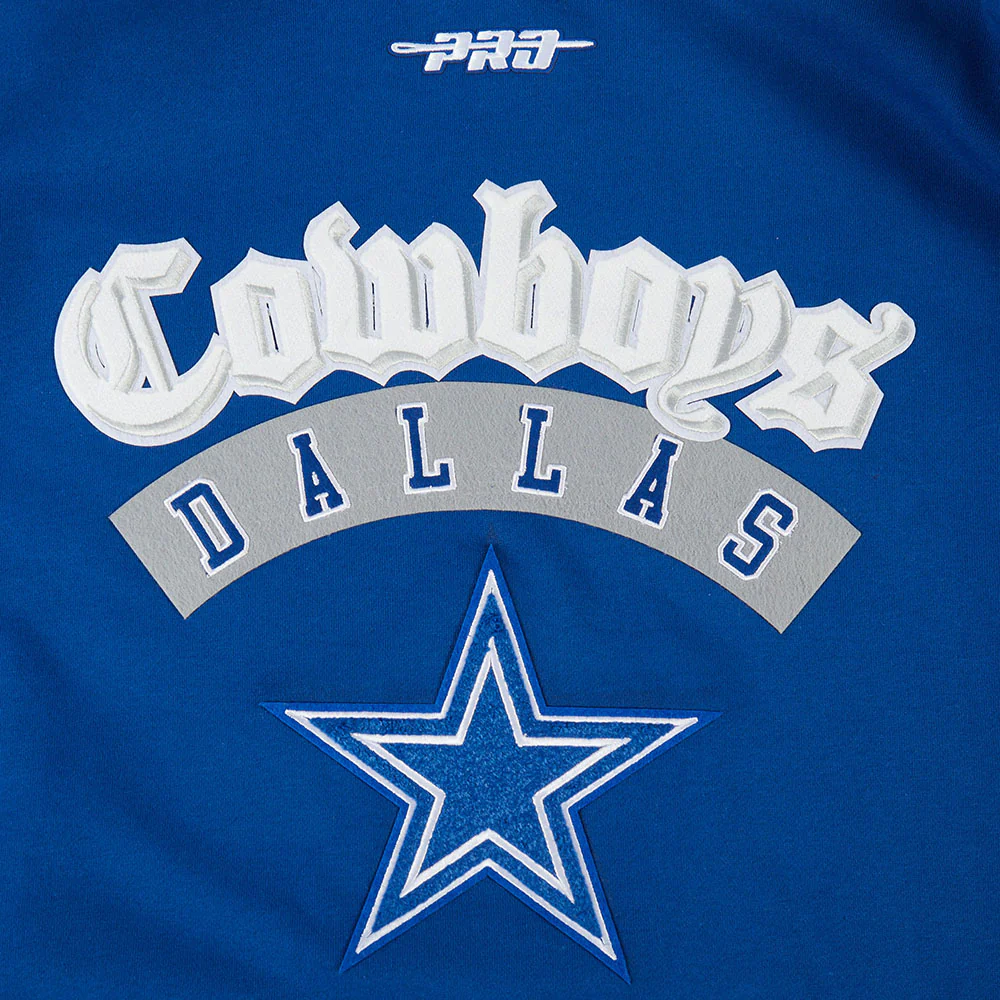 NFL DALLAS COWBOYS BEST OF MEN'S DROP SHOULDER PO HOODIE (DODGER BLUE) - Image 8