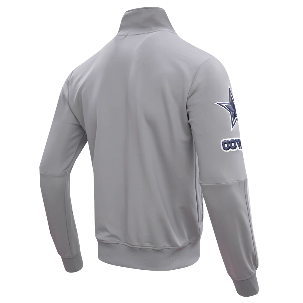 NFL DALLAS COWBOYS CLASSIC MEN'S TRACK JACKET (GRAY) - Image 4
